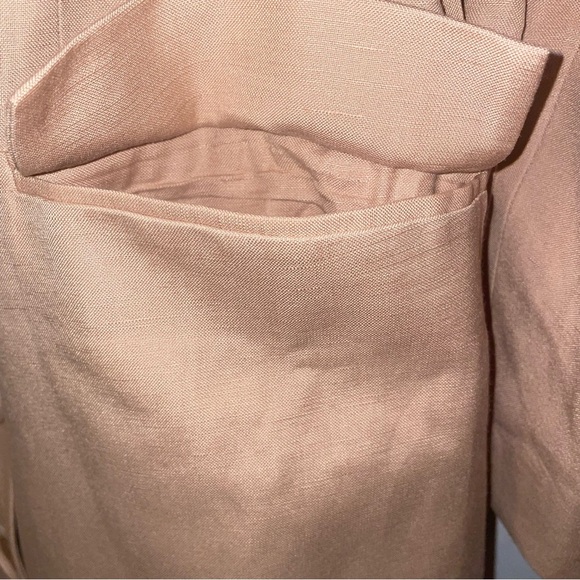 Significant other Elora belted mini blazer Linen dress size 6 front pockets - Picture 8 of 14